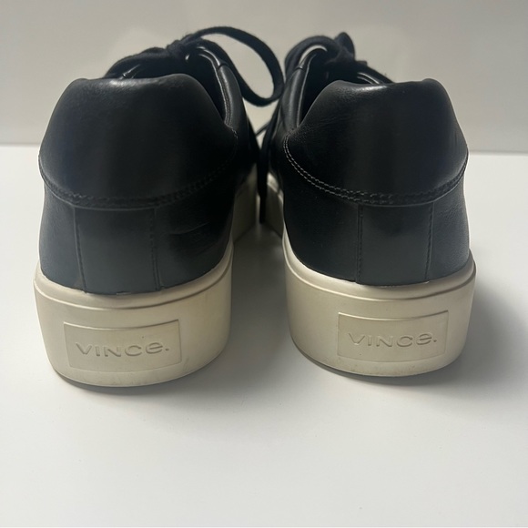 VINCE Benfield Black Leather Platform Lace Up Sneaker (Women) SZ 10 - Picture 9 of 10